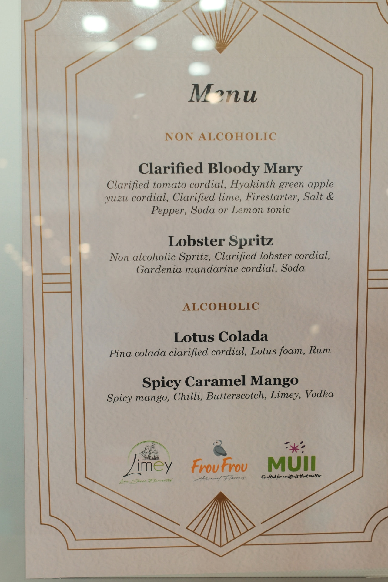 The HORECA 2026 cocktail menu built with Limey, Frou Frou and MUII